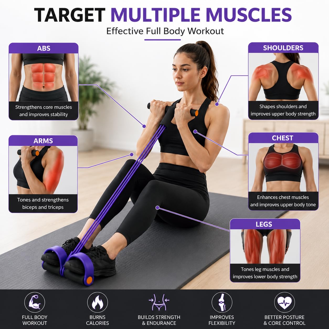 Yoga Pedal Puller Resistance Band Fitness Equipment