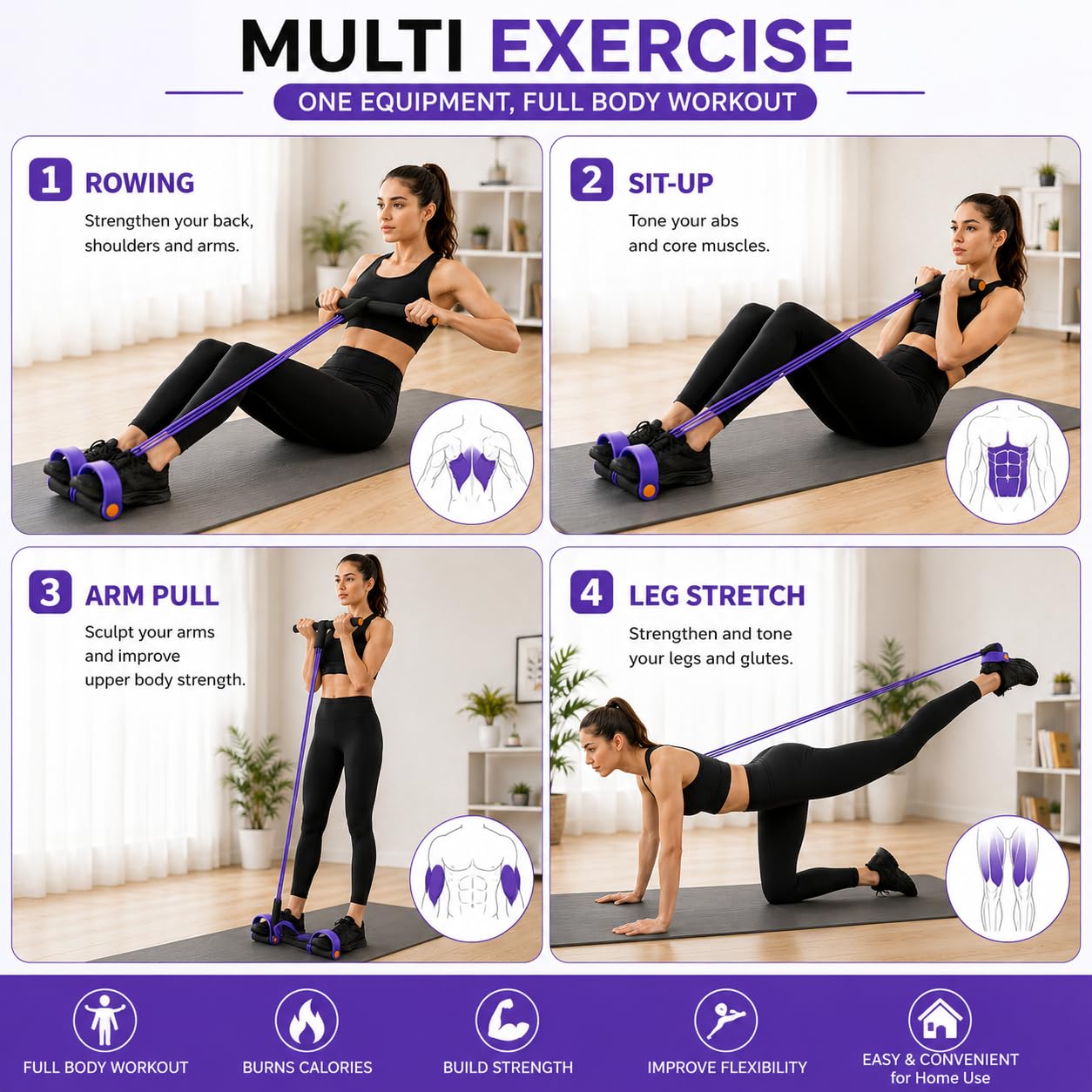 Yoga Pedal Puller Resistance Band Fitness Equipment