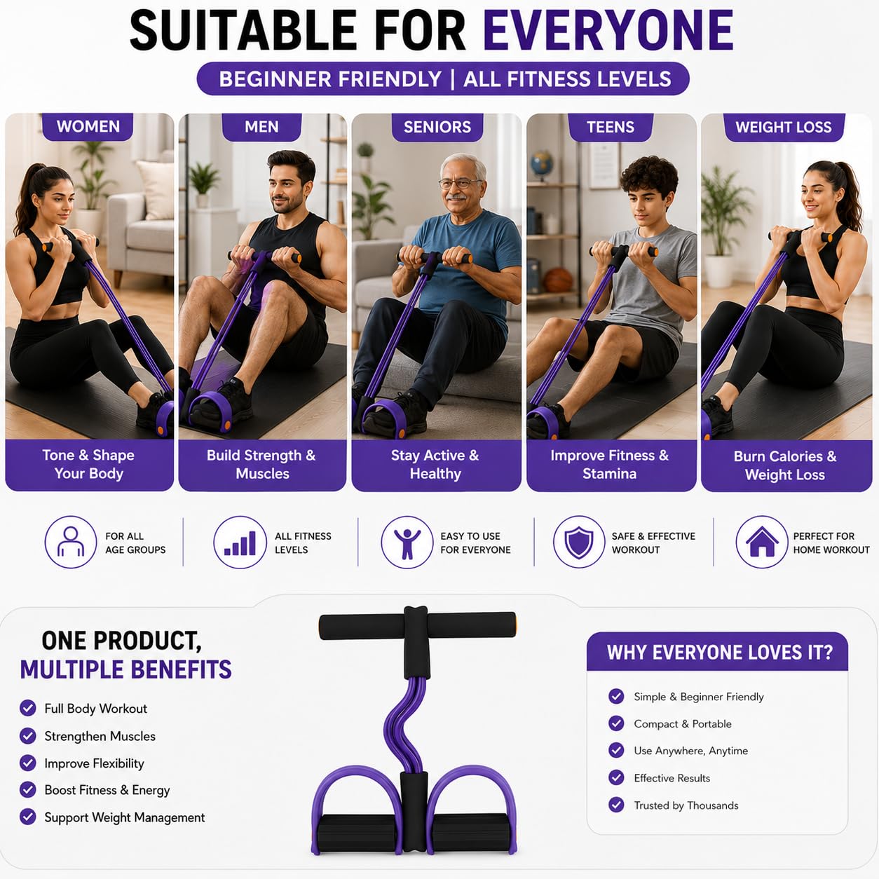 Yoga Pedal Puller Resistance Band Fitness Equipment